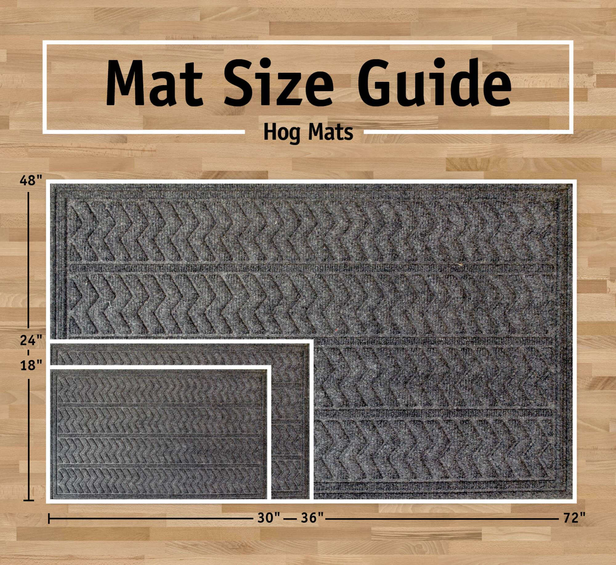 DII® Desert Sand Ribbed Walk-Off Utility Doormat